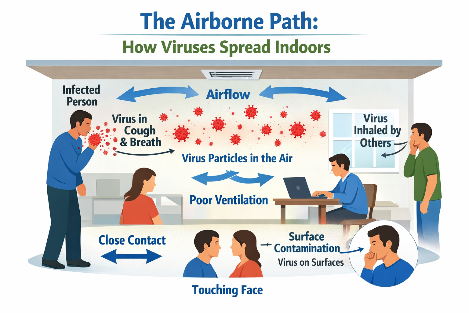 The Airborne Path How Viruses Spread Indoors